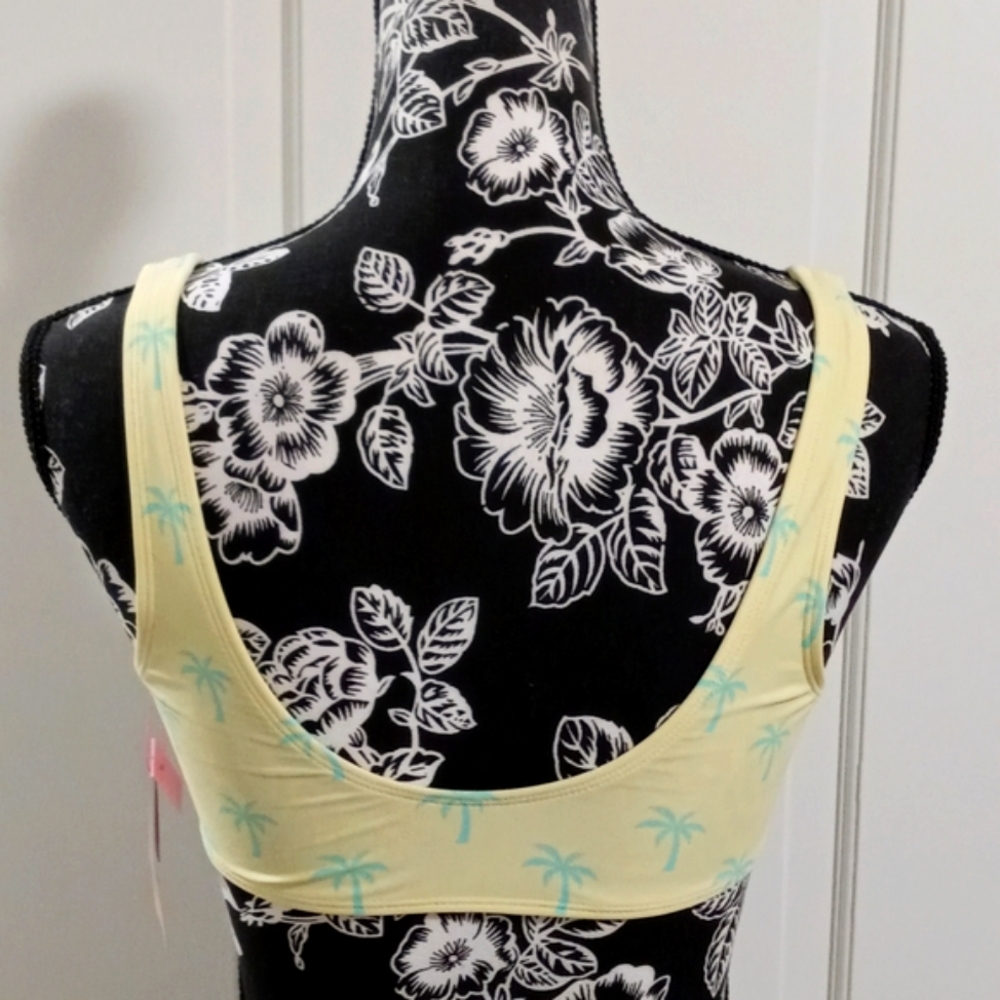 🆕 🌊Stoney Clover x Target🌊 - Yellow Palm Tree Swim Top/Bralette - Picture 2 of 8
